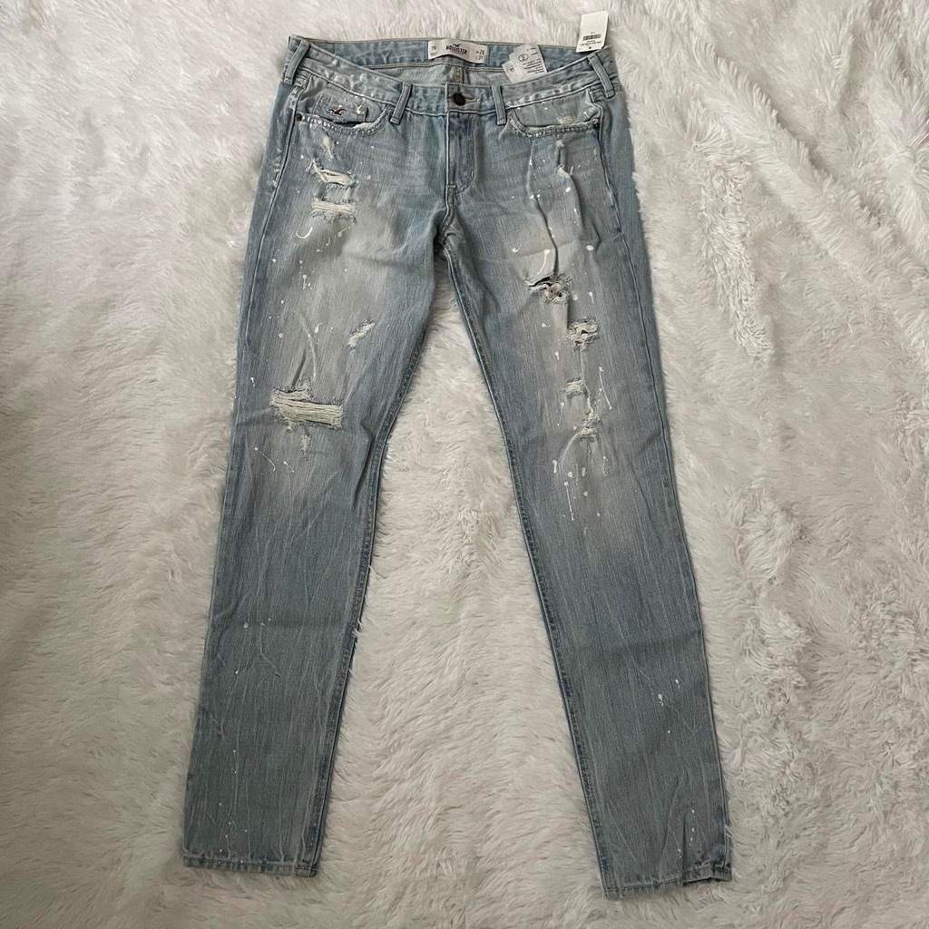 Destroyed Paint Splattered Skinny Jeans